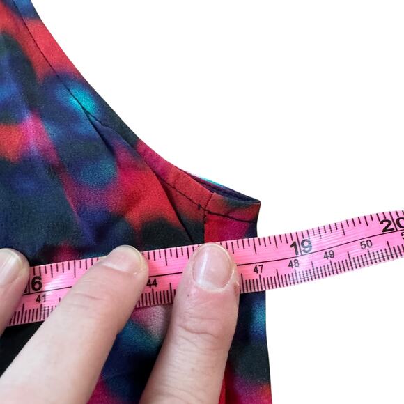 Saloni Silk Printed Ruffle Hem Mini Dress - Picture 9 of 10